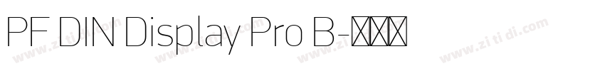 PF DIN Display Pro B字体转换